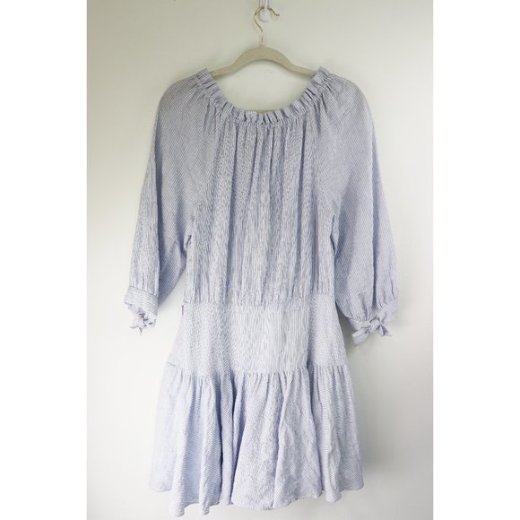 NWT Rebecca Taylor Cotton Stripe Mini Dress 10 - Picture 7 of 8